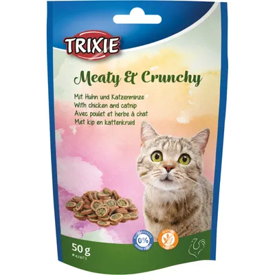 Trixie - Friandises au poulet & au herbe à chat 50 g pour chat Trixie - Friandises au poulet & au herbe à chat 50 g pour chat