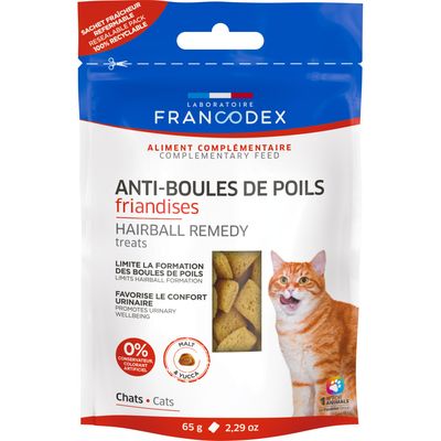 Friandises Anti boules de poils Pour Chatons et Chats d'intérieur 65g