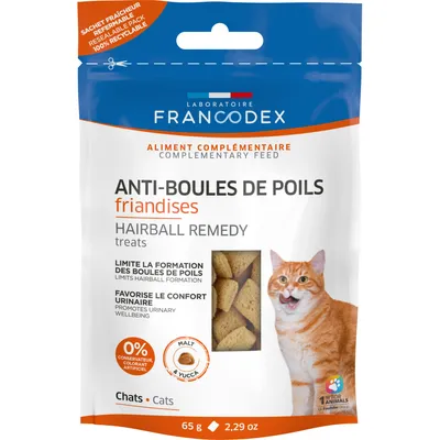 Friandises Anti boules de poils Pour Chatons et Chats d'intérieur 65g