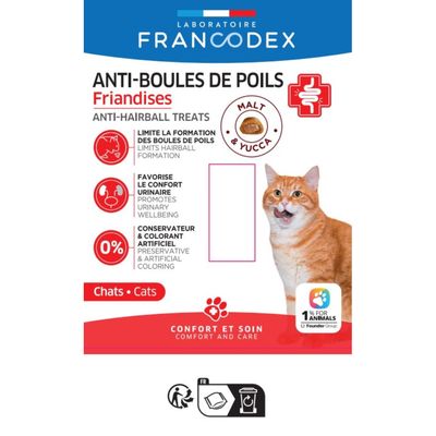 Friandises Anti boules de poils Pour Chatons et Chats d'intérieur 65g
