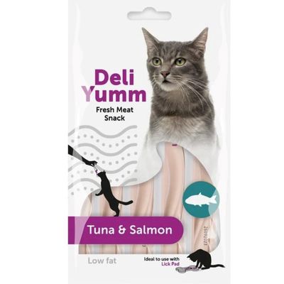 Friandises 5 sticks de 14 g, gout thon et saumon pour chat