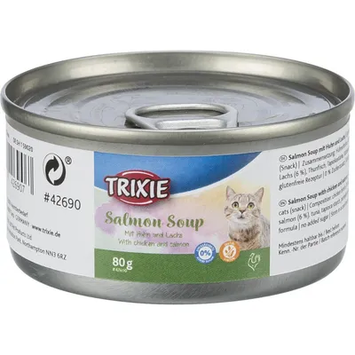 Trixie - Soupe au poulet et au saumon 24 x 80 g pour chat
