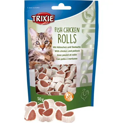 Trixie - Friandise rouleaux  poulet/colin 50 gr friandise pour chat Trixie - Friandise rouleaux  poulet/colin 50 gr friandise pour chat