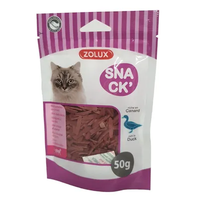 zolux - Friandise mini lamelle de canard 50 g pour chat