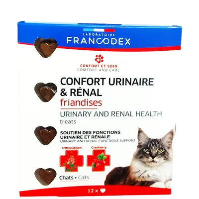 Francodex - Friandise chats confort urinaire et rénal Francodex - Friandise chats confort urinaire et rénal