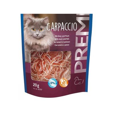 Friandise carpaccio canard et poisson sachet de 20 g pour chat