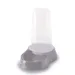 Distributeur mixte 650 ml, eau ou croquettes, gris en plastique, pour chien