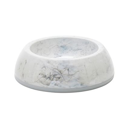 Ecuelle blanche marbré 0.6 litres ø 21 cm pour chat et chien