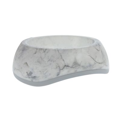 Ecuelle blanche marbré 0.6 litres ø 21 cm pour chat et chien