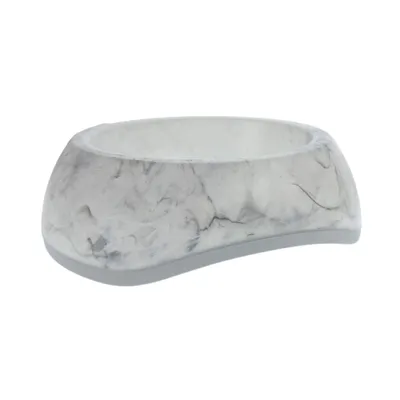 animallparadise - Ecuelle blanche marbré 0.6 litres ø 21 cm pour chat et ch