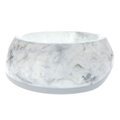 Ecuelle blanche marbré 0.6 litres ø 21 cm pour chat et chien