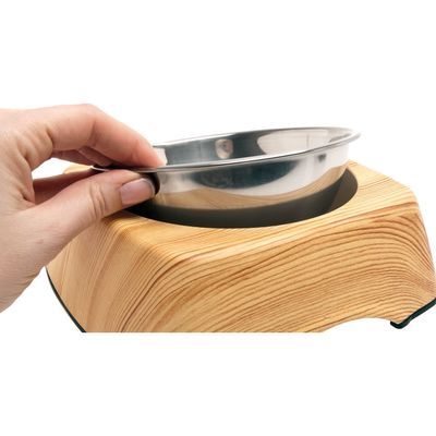Écuelle KULHO 350 ml aspect bois mélèze pour chat et chien Ø 14 cm – Karlie