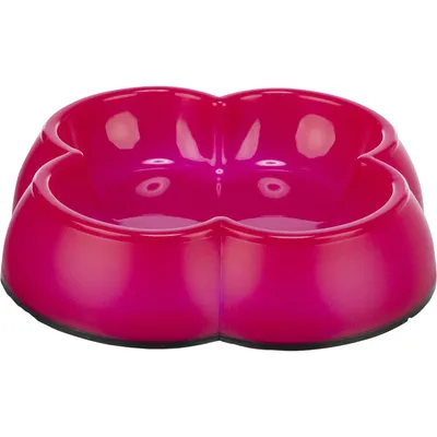 Gamelle plastique forme  trèfle 0.25 litre ø 12 cm  coloris divers pour cha