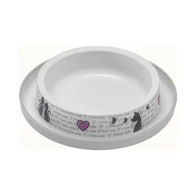 animallparadise - Ecuelle blanche cats in love 210 ml pour chat