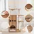 GIANTEX Arbre à Chat 133cm avec 2 Condos en Bois, Griffoirs en Sisal