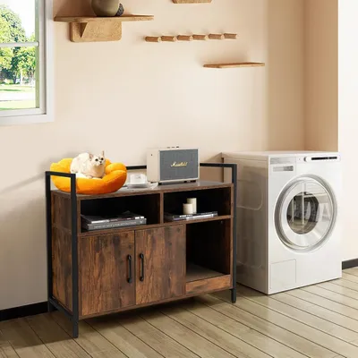 GIANTEX Maison de Toilette pour Chat Armoire en Acier