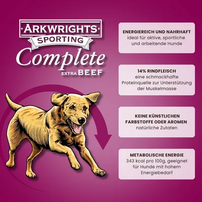 Arkwrights Sporting Trockenfutter für aktive Hunde – 15 kg Arkwrights Sporting Trockenfutter für aktive Hunde – 15 kg