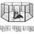 GIANTEX Parc pour Chien 8 Panneaux, Enclos Pliable pour Chien en Métal