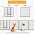 GIANTEX Parc pour Chien 8 Panneaux, Enclos Pliable pour Chien en Métal