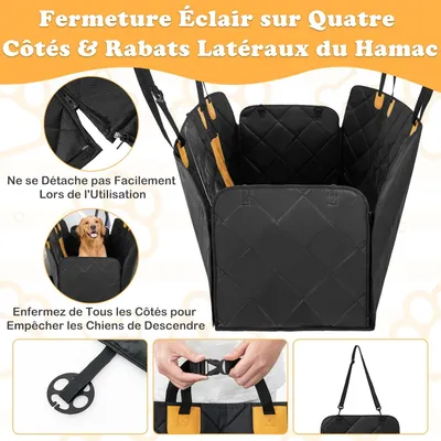 GIANTEX Housse de Siège Voiture pour Chiens avec Fenêtre en Maille