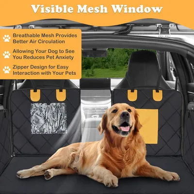 GIANTEX Housse de Siège Voiture pour Chiens avec Fenêtre en Maille