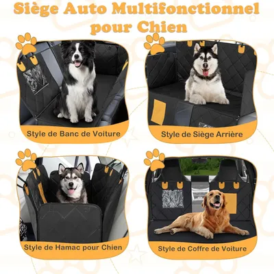 GIANTEX Housse de Siège Voiture pour Chiens avec Fenêtre en Maille