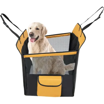 GIANTEX Siège Auto pour Chien 2 en 1 Lit de Chien avec Fenêtre en Maille