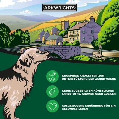 Arkwrights Hundefutter mit Huhn für ausgewachsene Hunde Arkwrights Hundefutter mit Huhn für ausgewachsene Hunde