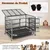 GIANTEX Cage pour Chien Pliable en Métal avec Roues Verrouillables