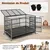GIANTEX Cage pour Chien Pliable en Métal avec Roues Verrouillables GIANTEX Cage pour Chien Pliable en Métal avec Roues Verrouillables