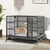 GIANTEX Cage pour Chien Pliable en Métal avec Roues Verrouillables GIANTEX Cage pour Chien Pliable en Métal avec Roues Verrouillables