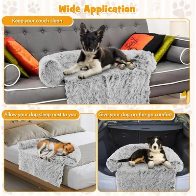 GIANTEX Tapis apaisant en Peluche pour Chien avec Housse Amovible GIANTEX Tapis apaisant en Peluche pour Chien avec Housse Amovible