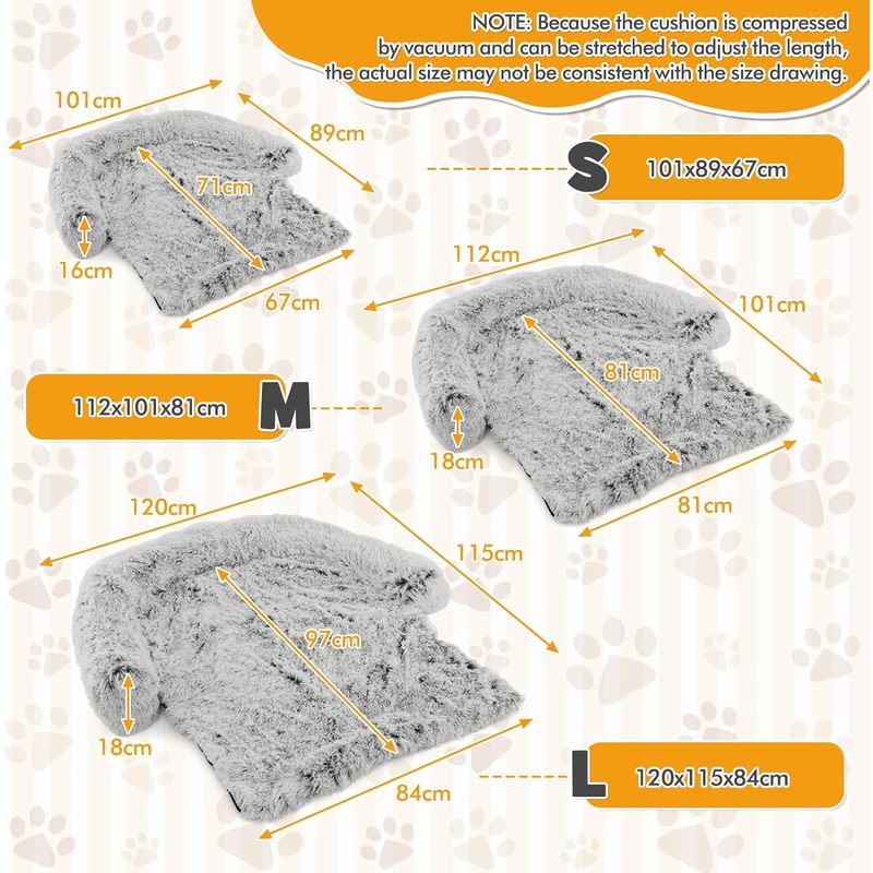 GIANTEX Tapis apaisant en Peluche pour Chien avec Housse Amovible