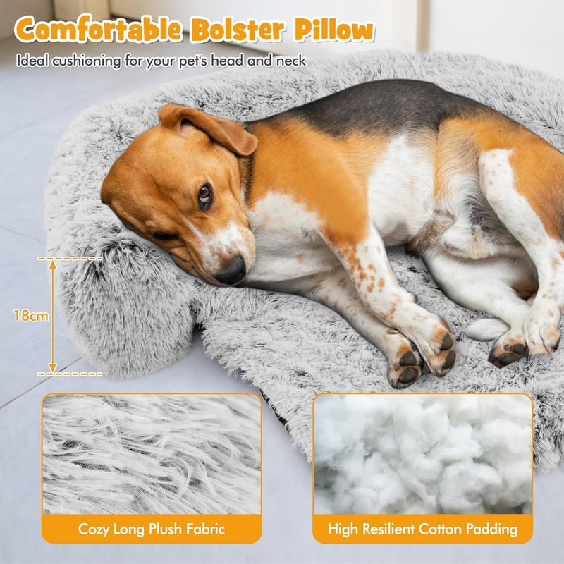 GIANTEX Tapis apaisant en Peluche pour Chien avec Housse Amovible