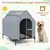 GIANTEX 2 en 1 Niche Surélevée pour Chien, Tente pour Chien