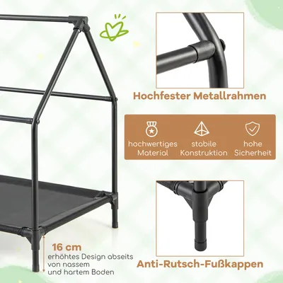 GIANTEX 2-in-1-Hochbett Für Hunde, Hundezelt GIANTEX 2-in-1-Hochbett Für Hunde, Hundezelt