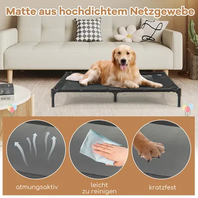 GIANTEX 2-in-1-Hochbett Für Hunde, Hundezelt GIANTEX 2-in-1-Hochbett Für Hunde, Hundezelt