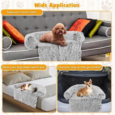 GIANTEX Tapis apaisant en Peluche pour Chien avec Housse Amovible