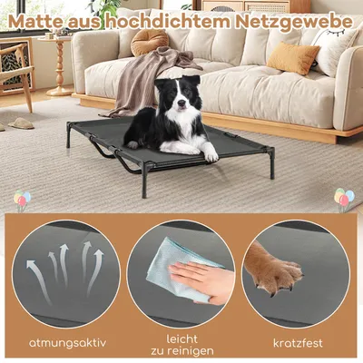 GIANTEX 2-in-1-Hochbett Für Hunde, Hundezelt GIANTEX 2-in-1-Hochbett Für Hunde, Hundezelt