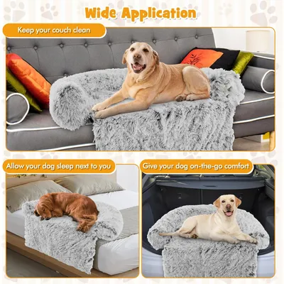GIANTEX Tapis apaisant en Peluche pour Chien avec Housse Amovible GIANTEX Tapis apaisant en Peluche pour Chien avec Housse Amovible