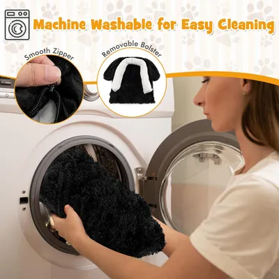 GIANTEX Tapis apaisant en Peluche pour Chien avec Housse Amovible