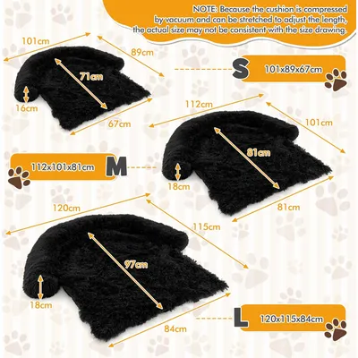 GIANTEX Tapis apaisant en Peluche pour Chien avec Housse Amovible