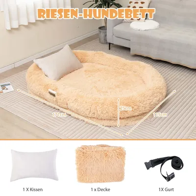 GIANTEX Riesiges Hundebett Aus Weichem Kunstfell GIANTEX Riesiges Hundebett Aus Weichem Kunstfell
