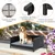 GIANTEX Panier pour Chien en Rotin avec Coussin, Coussin Amovible
