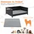 GIANTEX Panier pour Chien en Rotin avec Coussin, Coussin Amovible