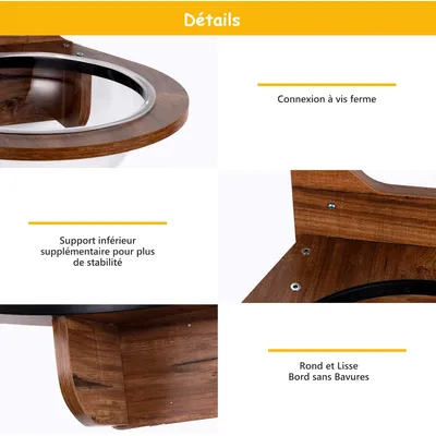 GIANTEX Capsule Murale pour Chat, Arbre à Chat Murale en Bois Solide