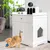 GIANTEX 3-in-1-Katzenmöbel,Verdeckte Katzentoilette Mit Schublade,Doppeltür GIANTEX 3-in-1-Katzenmöbel,Verdeckte Katzentoilette Mit Schublade,Doppeltür