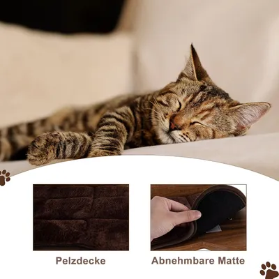 GIANTEX Arbre a Chat Mural pour Chats, Espace de Repos pour Chats