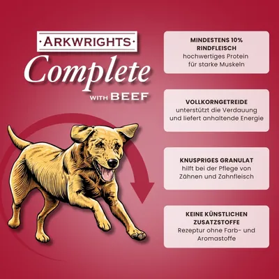 Arkwrights Beef mit Rind für ausgewachsene Hunde – 15 kg Arkwrights Beef mit Rind für ausgewachsene Hunde – 15 kg