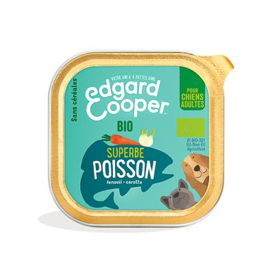 Edgard Cooper - Pâtée Bio Sans Céréales Poisson pour Chien 100g